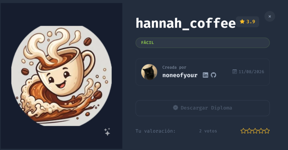 Dockerlabs - Hannah Coffe